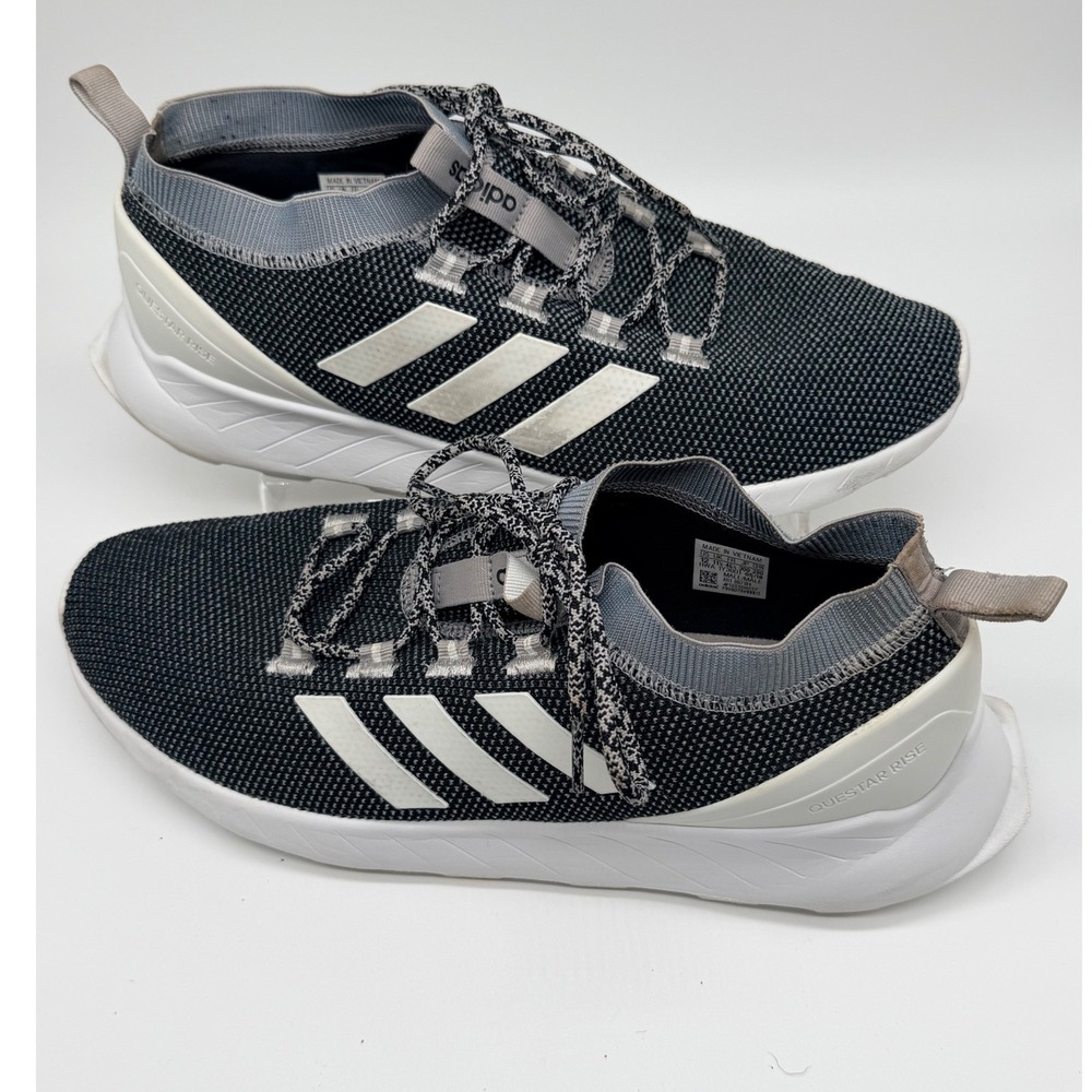 Adidas Questar Rise BB7184 Men's Size 12 Black Gray Cloudfoam Running Shoes